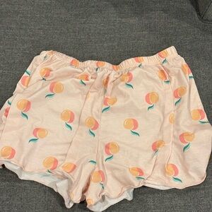 Peach Print Women's Pajama Shorts